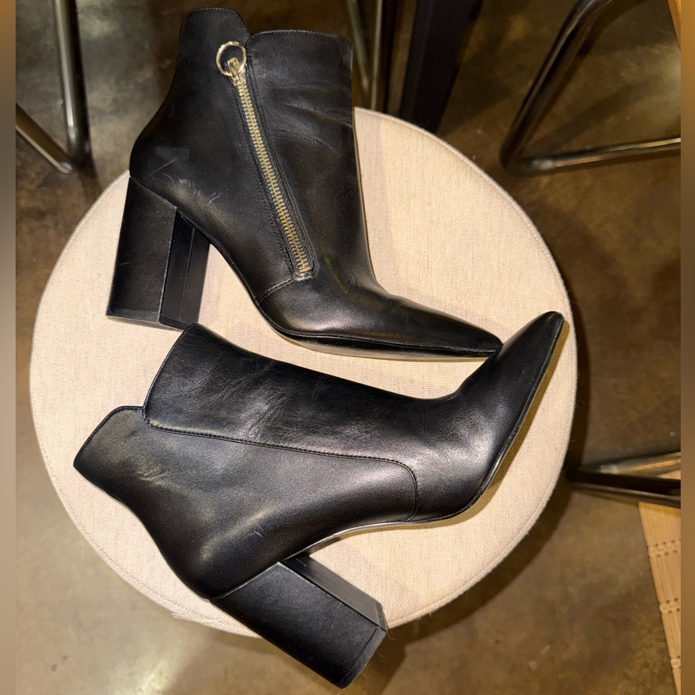 Black Ankle Boots-WORN ONCE!